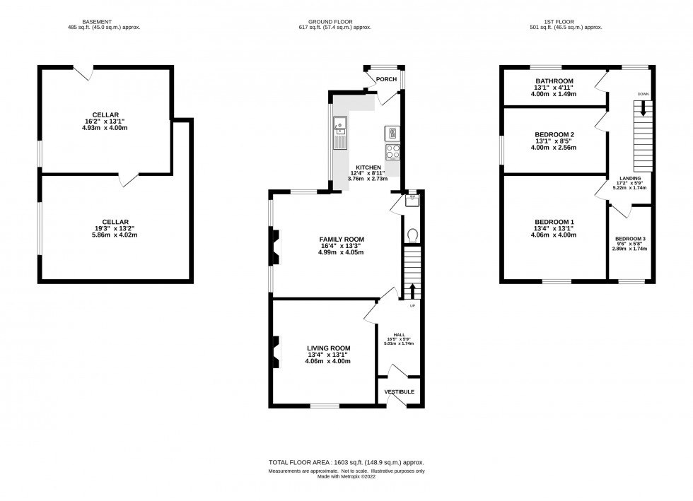 Floorplan for Corn Street, Glossop