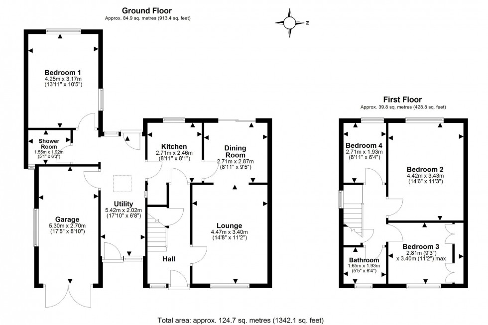 Floorplan for Long Looms, Great Barrow, CH3
