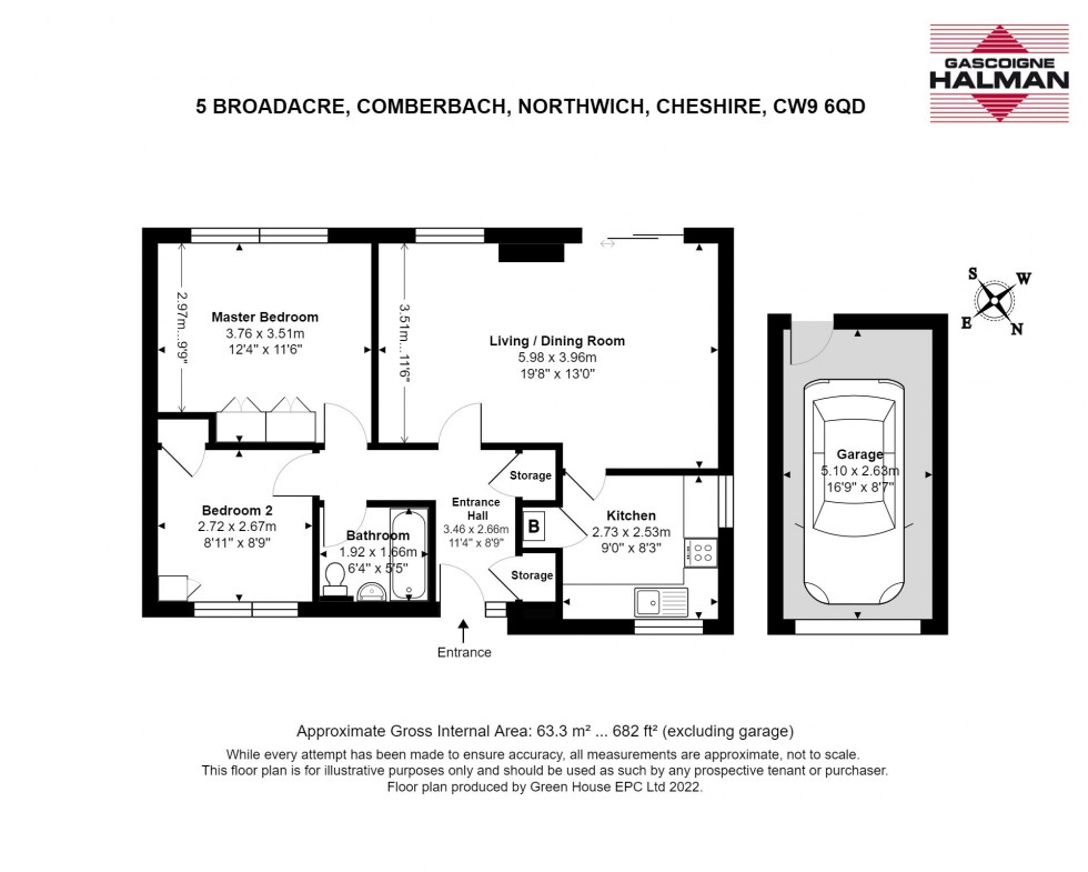 Floorplan for Broadacre, Comberbach