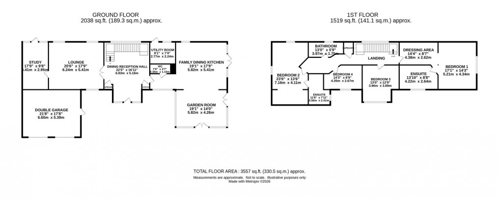 Floorplan for Heawood Hall, Congleton Road, SK10