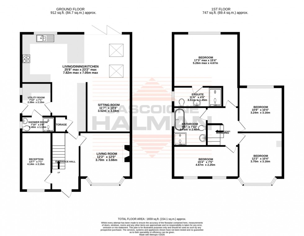 Floorplan for Glebelands Road, Sale, M33