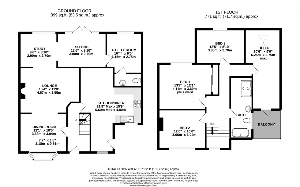 Floorplan for Crouchley Lane, Lymm