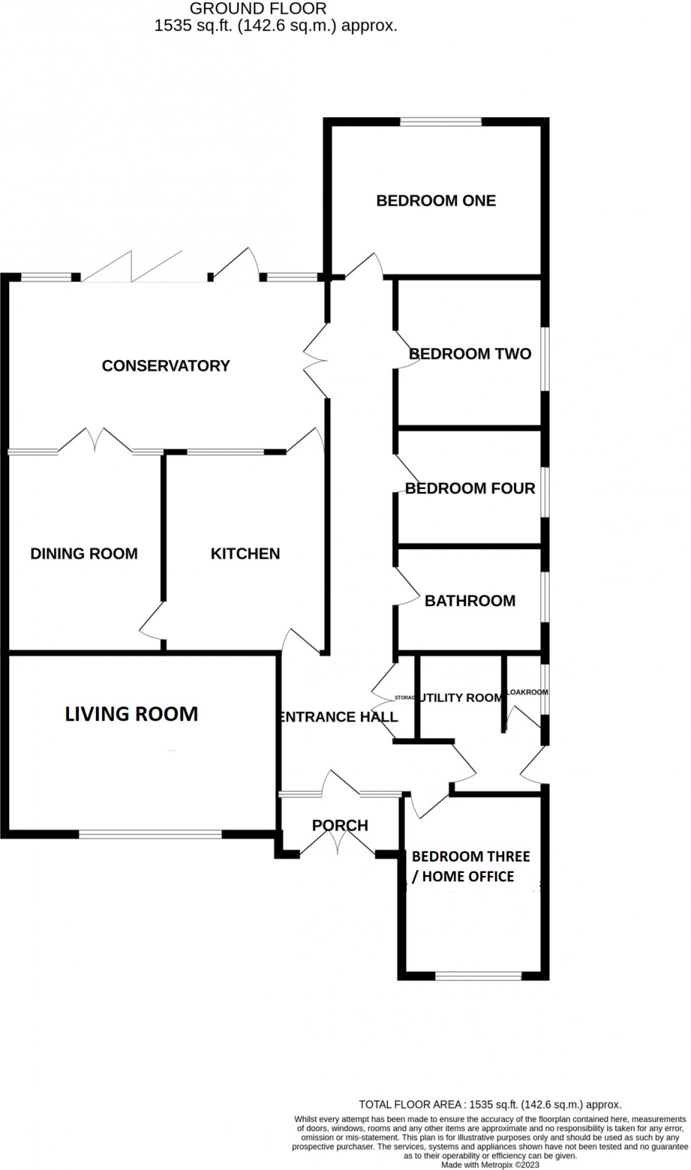 Floorplan for Station Road, Delamere, Northwich