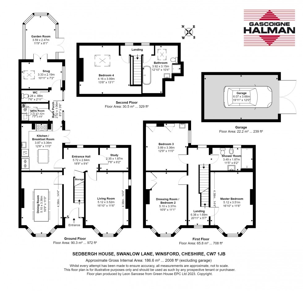 Floorplan for Swanlow Lane, Winsford