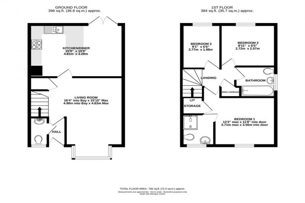 Floorplan for Severn Way, Holmes Chapel