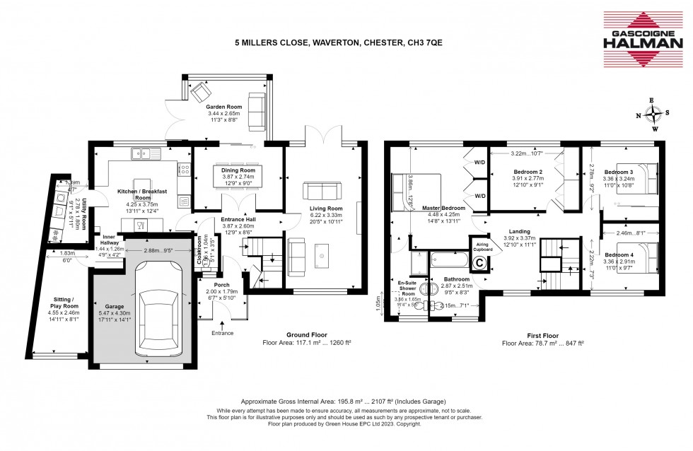 Floorplan for Millers Close, Waverton, Chester