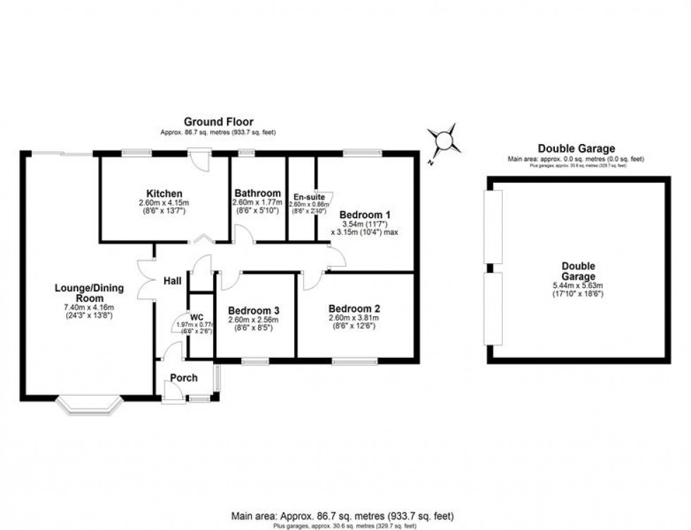 Floorplan for The Beeches, off Chester Road, Helsby