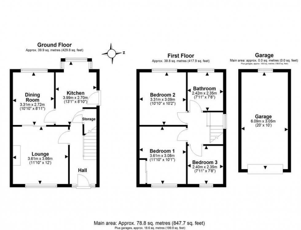 Floorplan for Rockfield Drive, Helsby, Frodsham