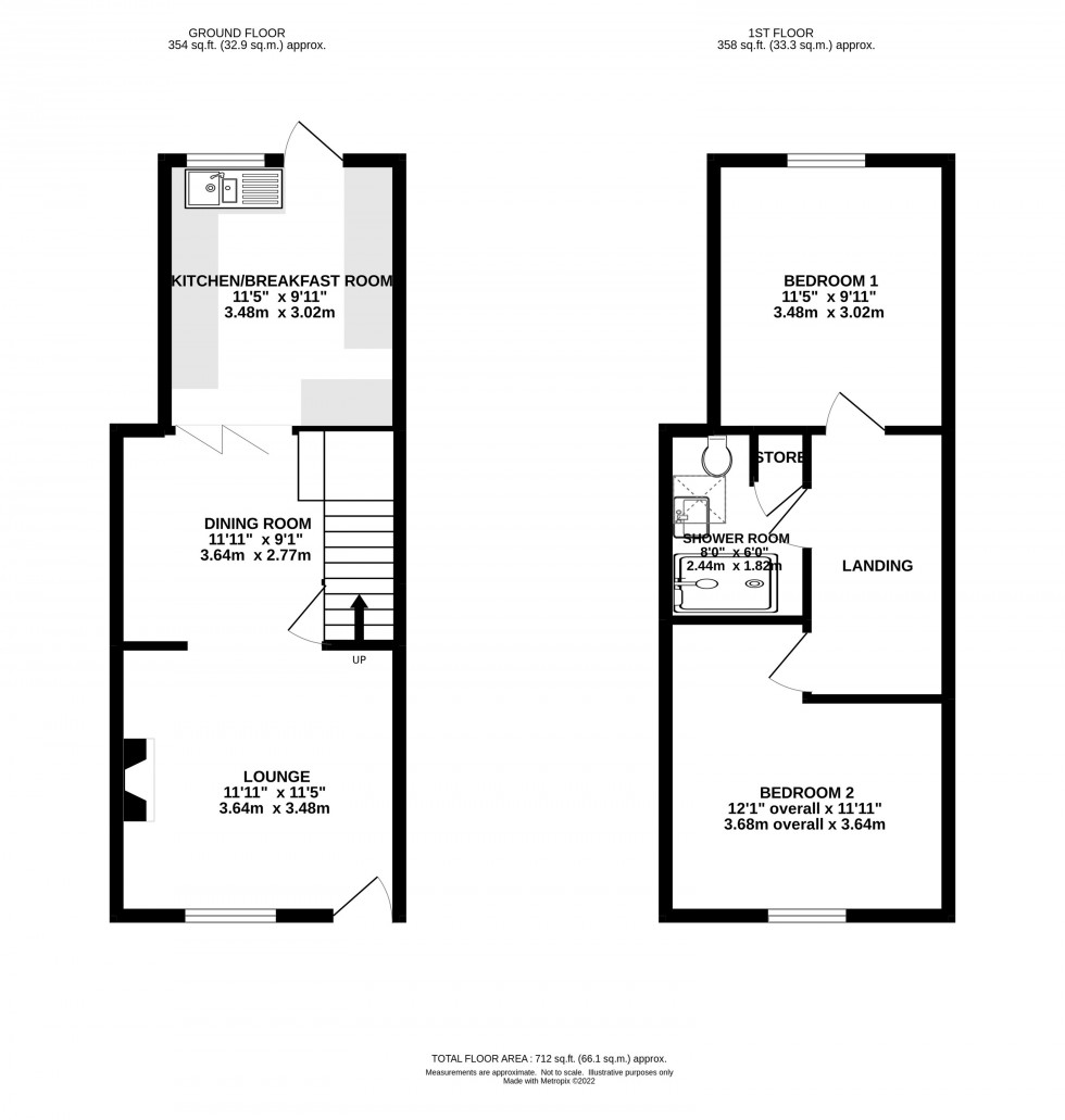 Floorplan for Main Road, Langley, Macclesfield