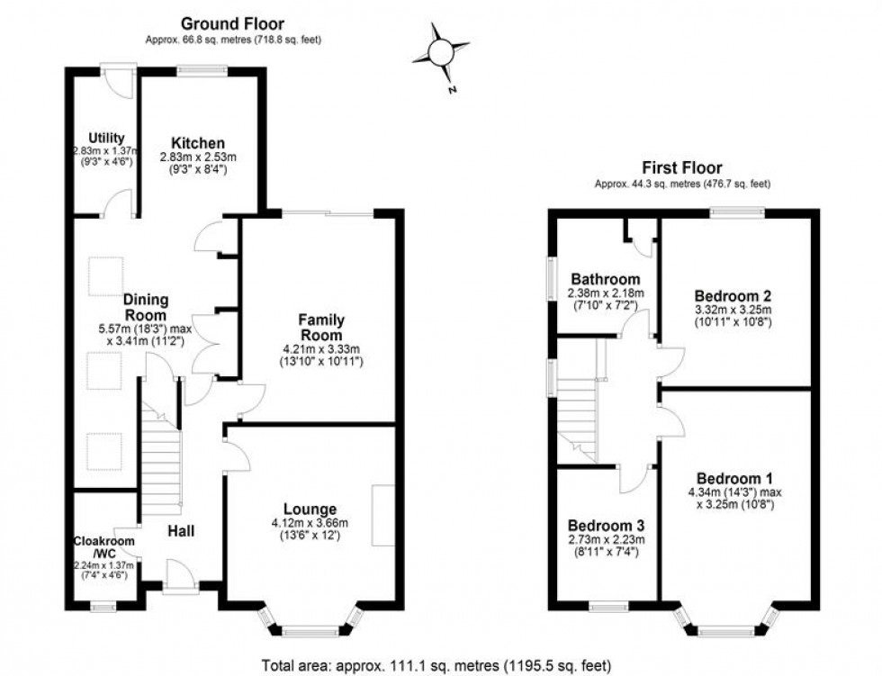 Floorplan for Rydal Grove, Helsby, Frodsham