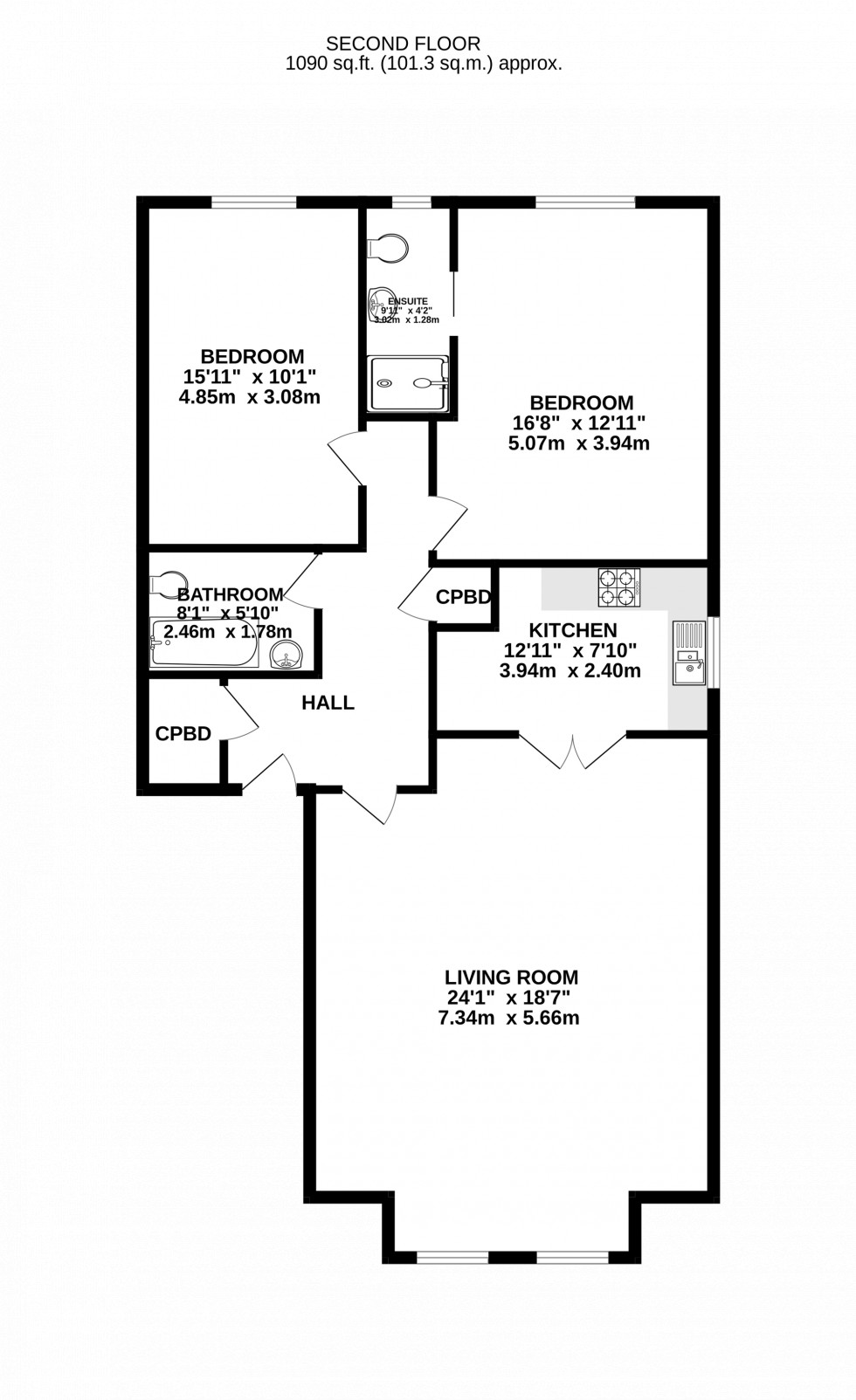 Floorplan for The Sidings, Chinley, SK23