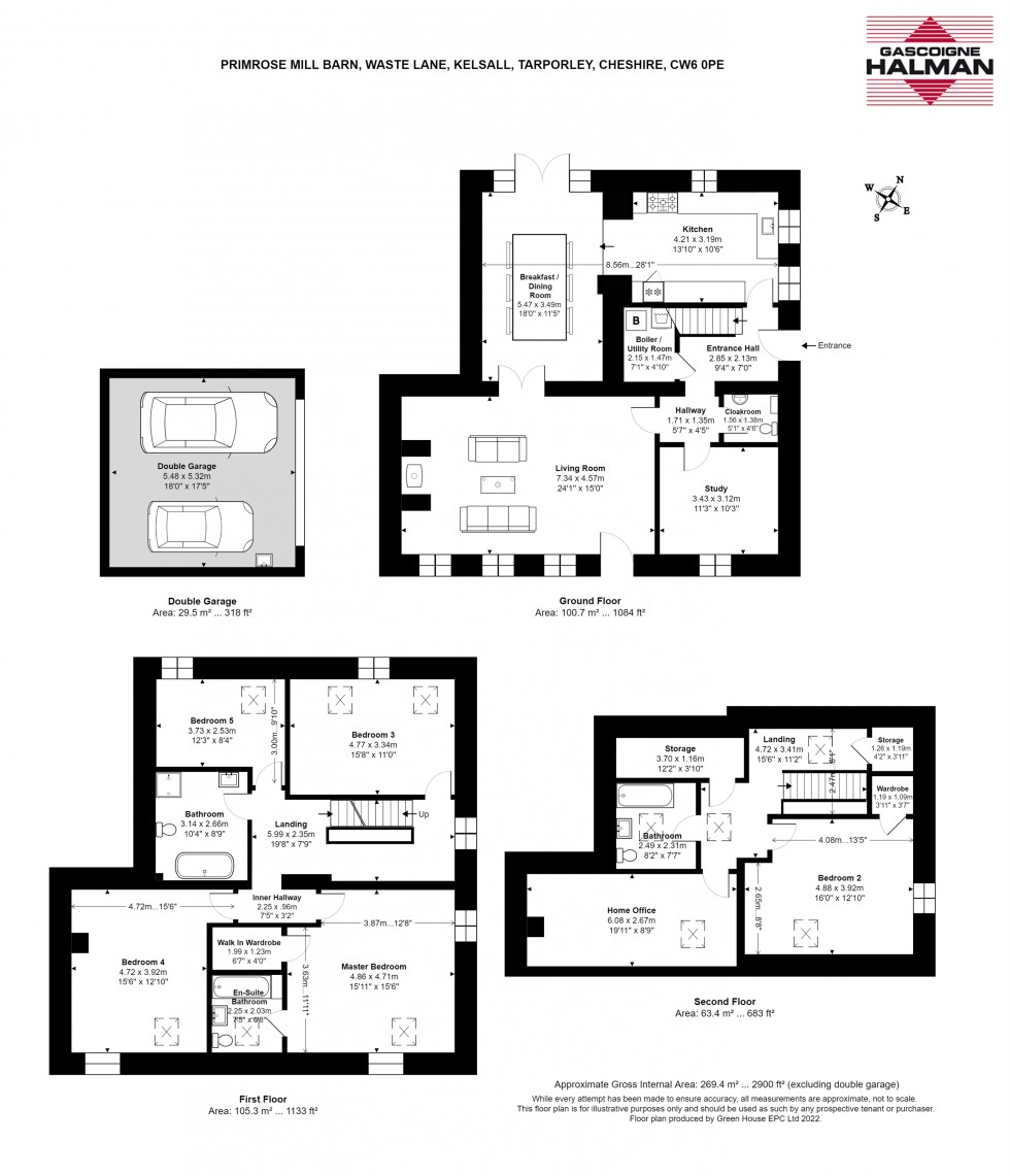 Floorplan for Waste Lane, Kelsall, Tarporley