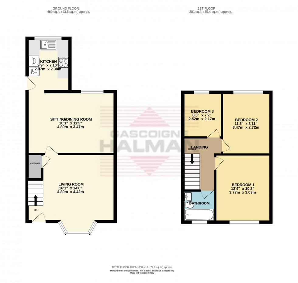 Floorplan for Taylor Street, Hollingworth, Hyde