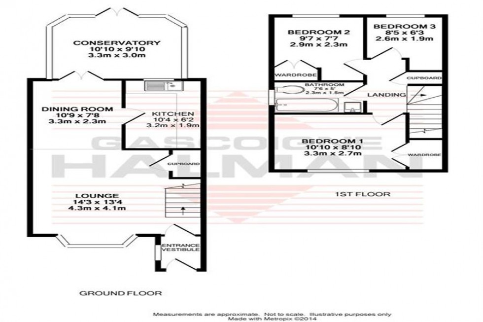 Floorplan for Alderney Close, Macclesfield