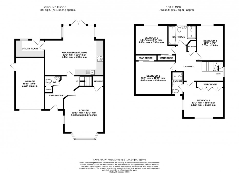 Floorplan for Colstone Close, Wilmslow