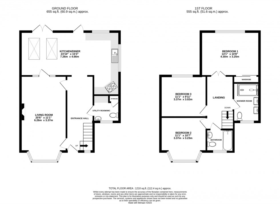 Floorplan for Thoresway Road, Wilmslow