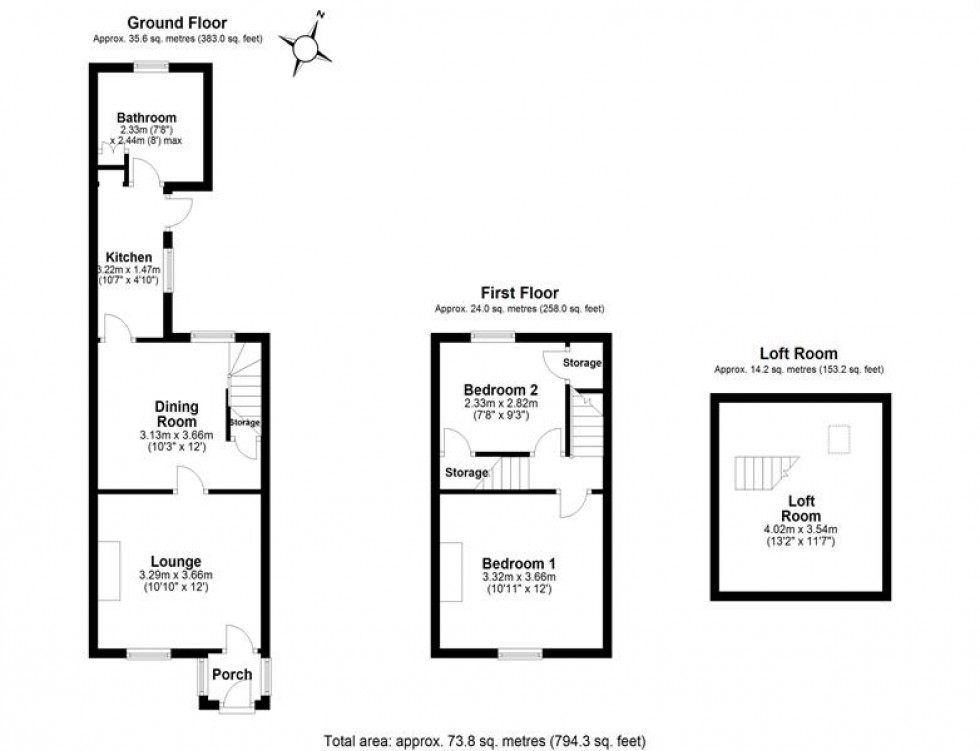 Floorplan for Townfield Lane, Frodsham