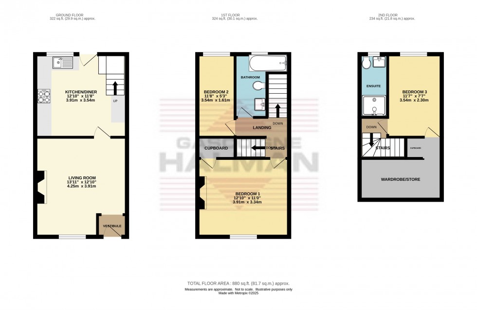 Floorplan for West Street, Tintwistle, Glossop