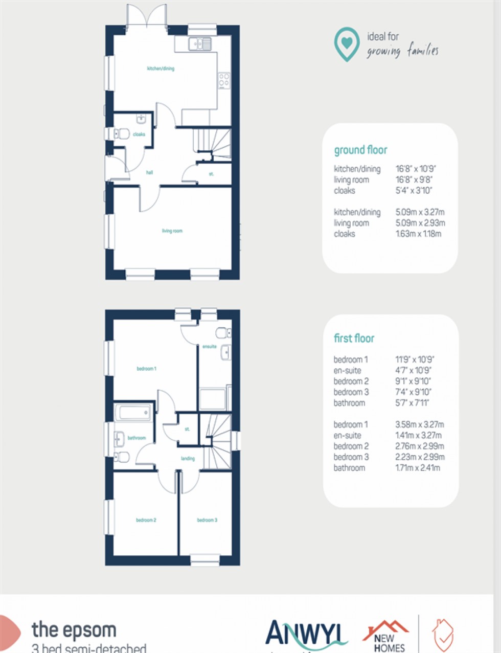 Floorplan for Heyrose Place, Handforth, Wilmslow