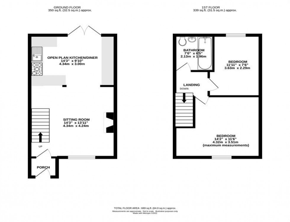 Floorplan for Western Lane, Buxworth, High Peak