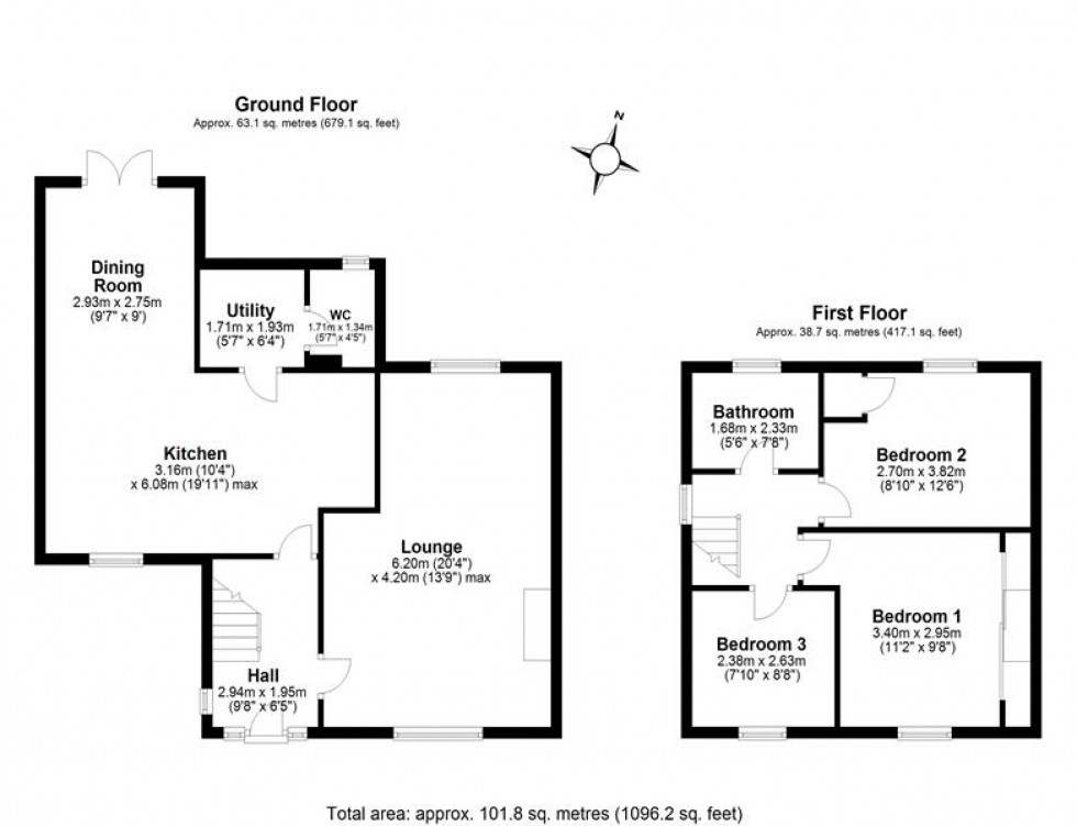 Floorplan for Clifton Crescent, Frodsham