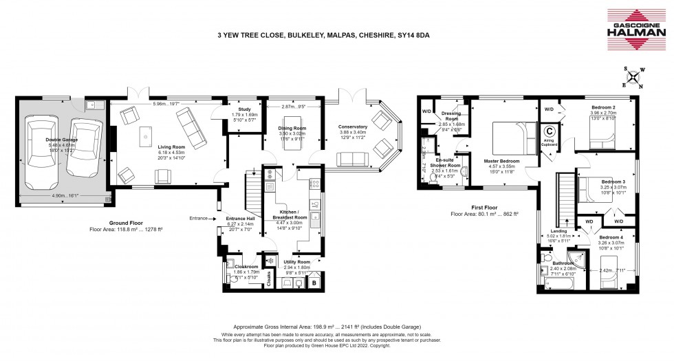 Floorplan for Yew Tree Close, Bulkeley, Malpas