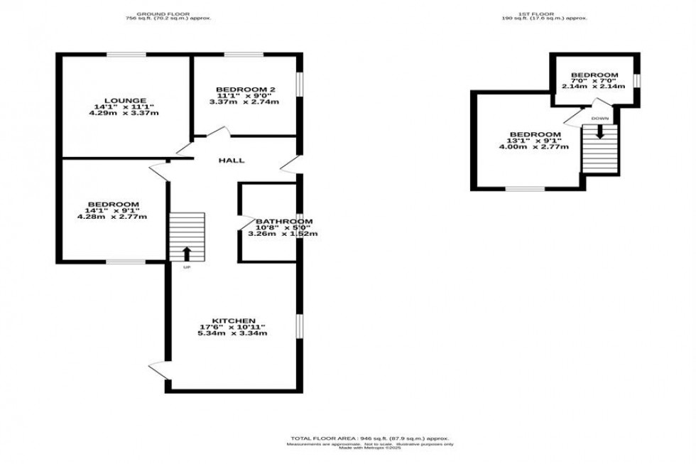 Floorplan for Fernhill, Mellor