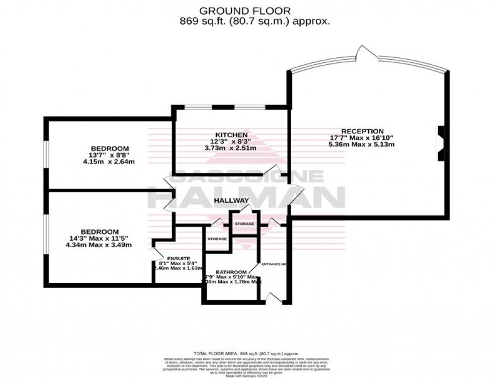 Floorplan for Brookfield House, Wilmslow Road, Cheadle