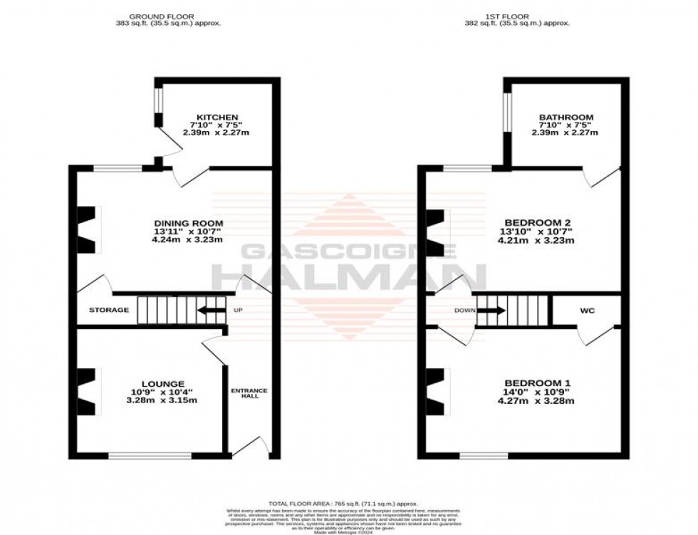 Floorplan for Temple Road, Sale