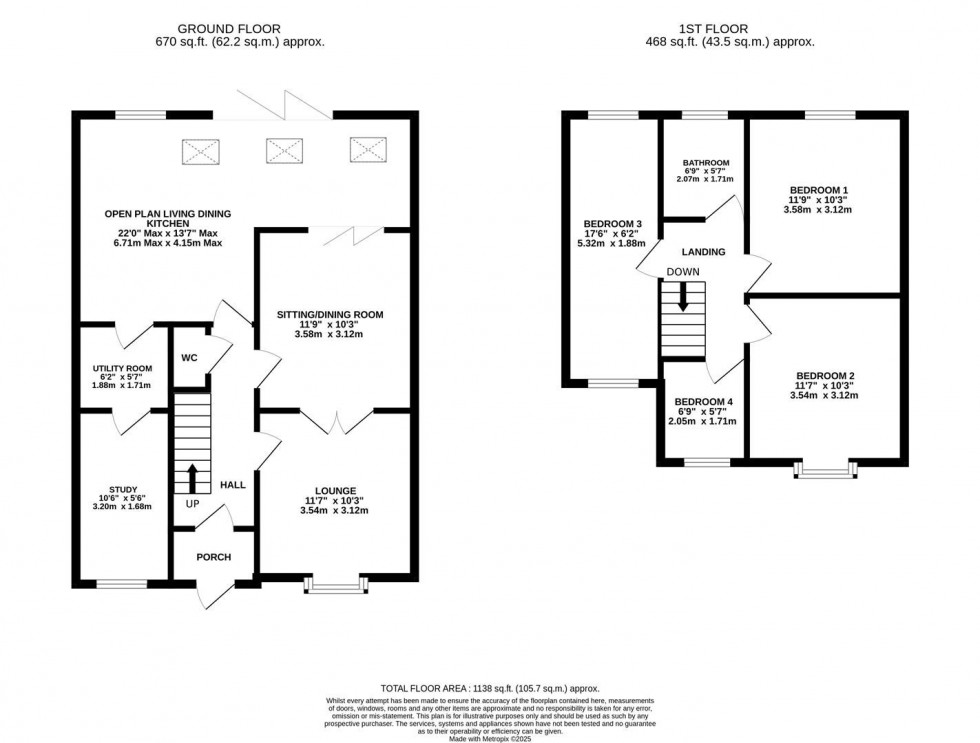 Floorplan for Dickens Lane, Poynton, 