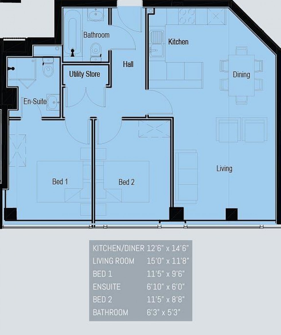 Floorplan for Bridgewater House, Altrincham, Timperley