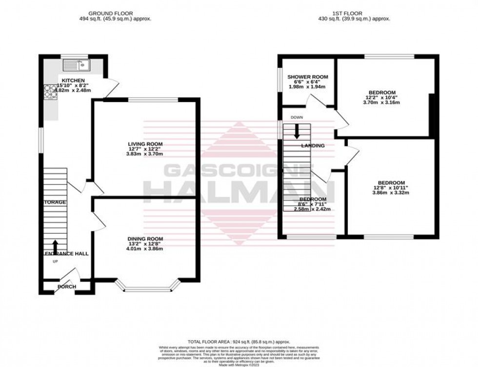 Floorplan for Belmont Road, Gatley, Cheadle