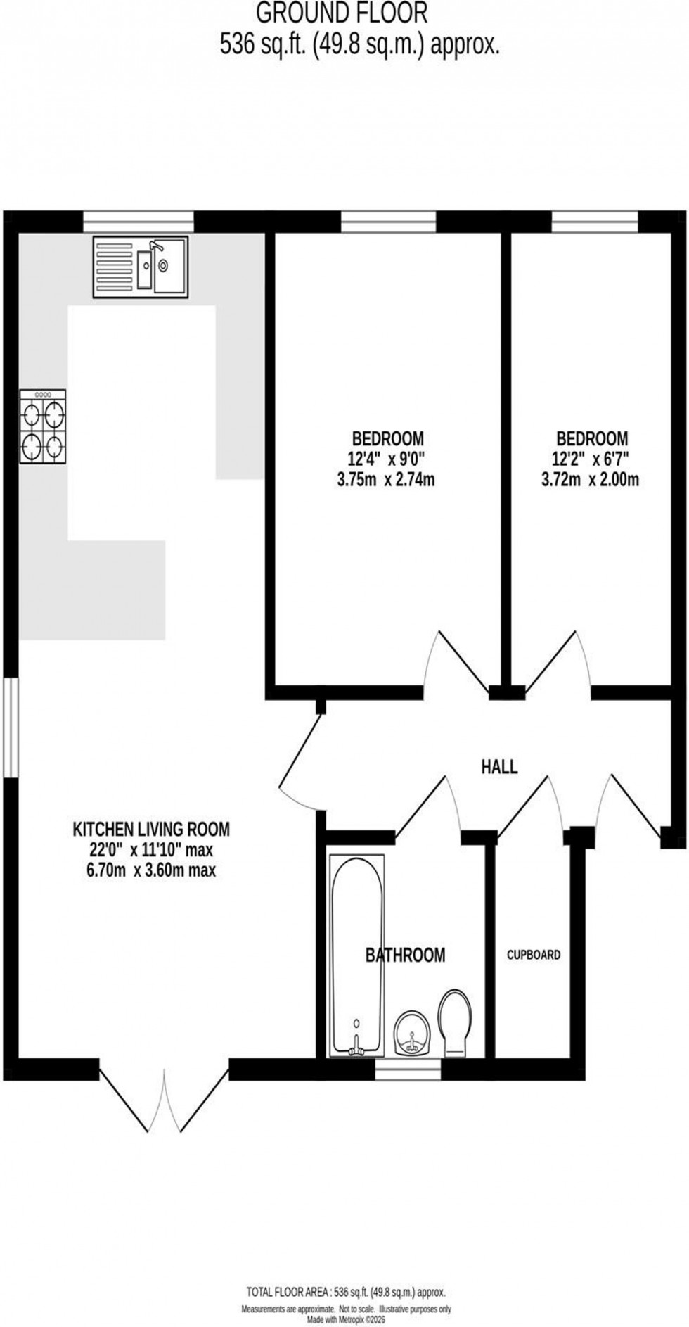 Floorplan for Hayfield Road, Chapel-En-Le-Frith, SK23