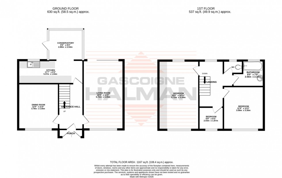 Floorplan for Leith Avenue, Sale, M33
