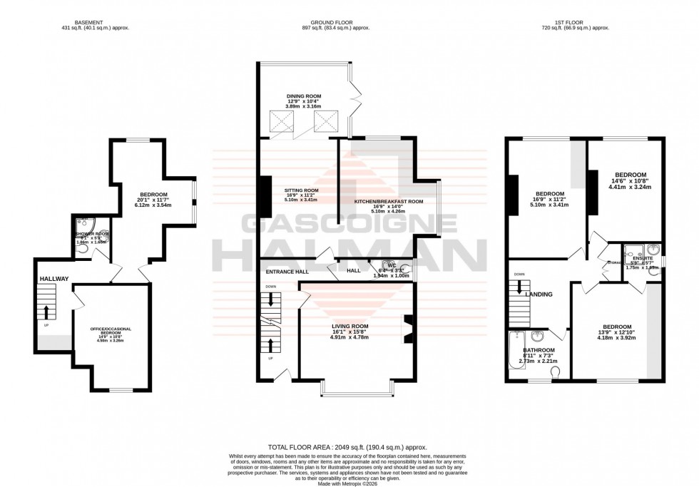 Floorplan for Glebelands Road, Sale, M33