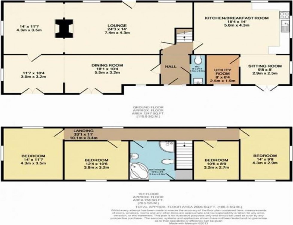 Floorplan for Chelford Lane, Over Peover, Knutsford