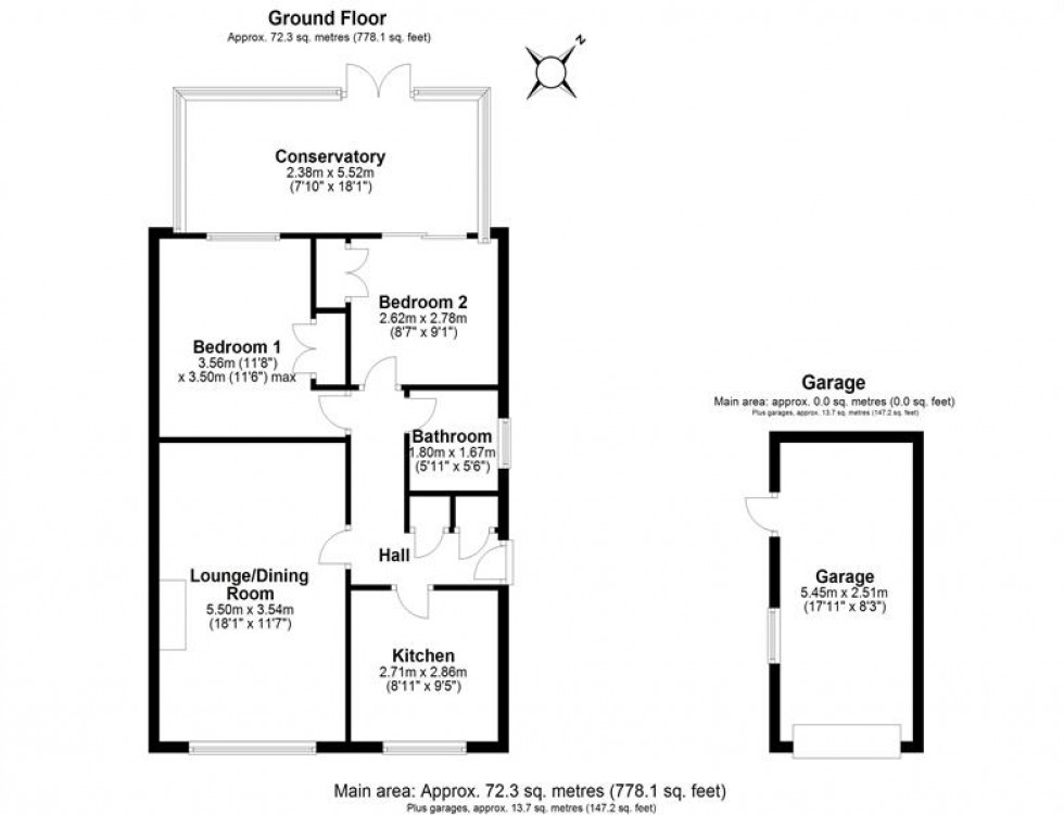 Floorplan for Bracken Way, Frodsham