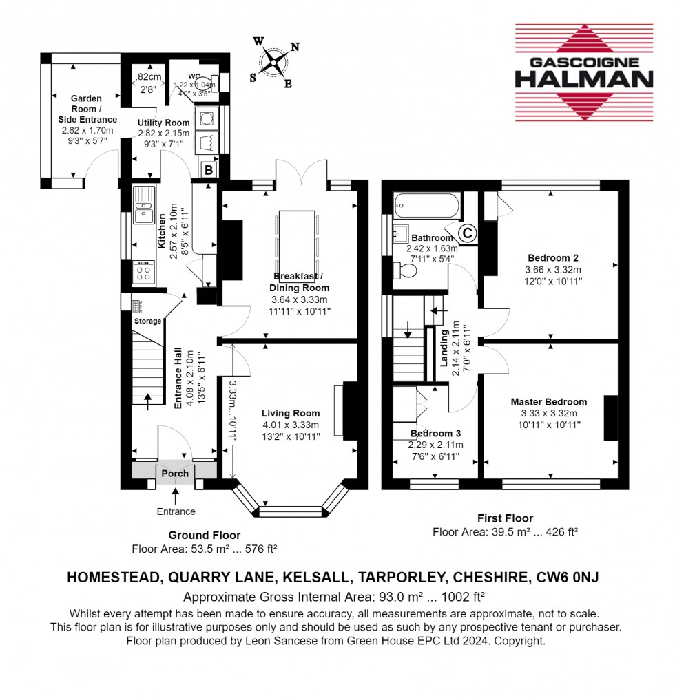 Floorplan for Quarry Lane, Kelsall