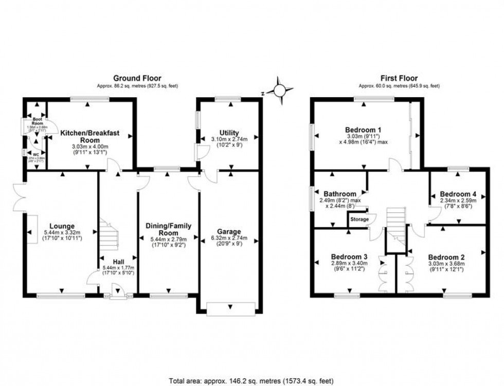 Floorplan for Ennerdale Drive, Frodsham