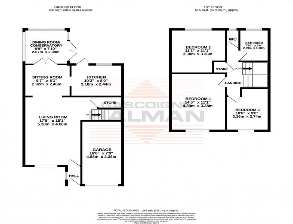 Floorplan for Pimmcroft Way, Sale