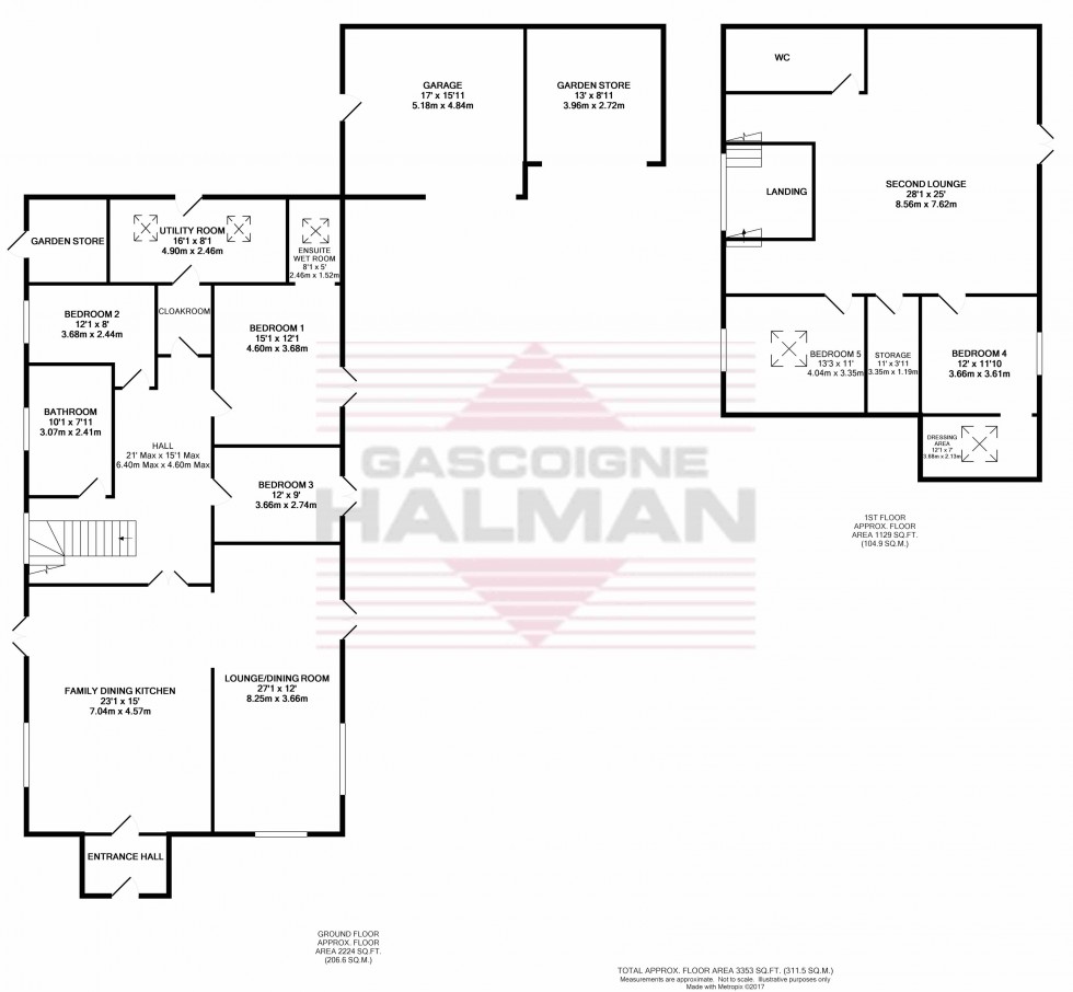 Floorplan for Lakeside Cottage, Marple Bridge
