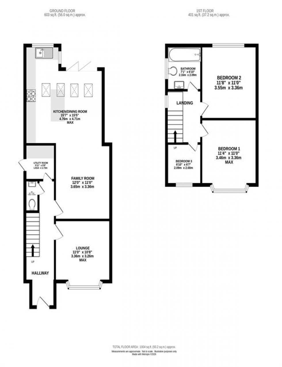 Floorplan for Melling Avenue, Heaton Chapel, Stockport