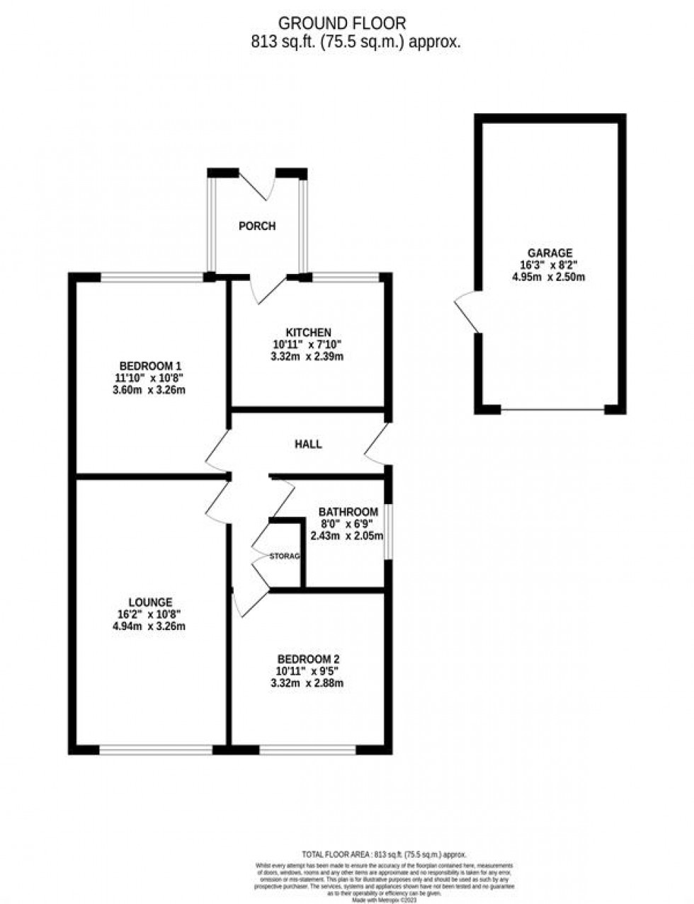 Floorplan for St. Hildas Drive, Frodsham