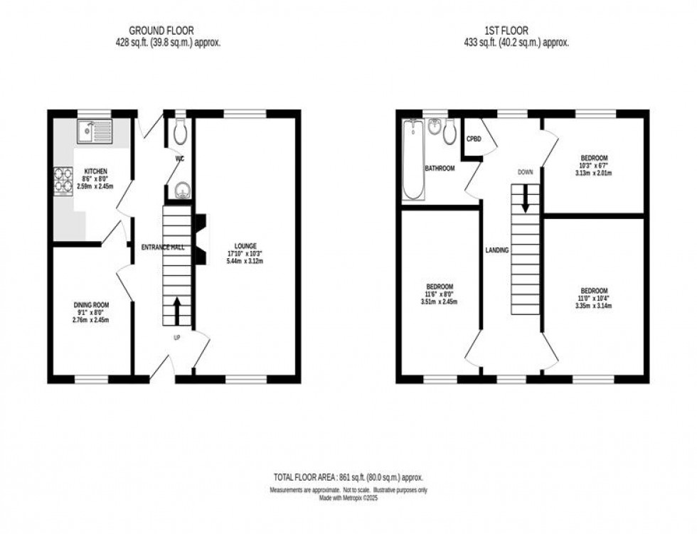Floorplan for Grange Park Road, Chapel-En-Le-Frith, High Peak