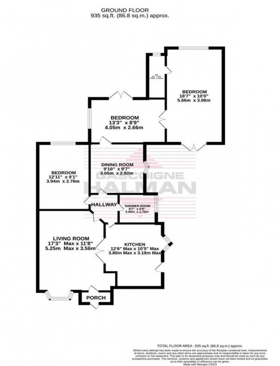 Floorplan for Shakespeare Drive, Cheadle