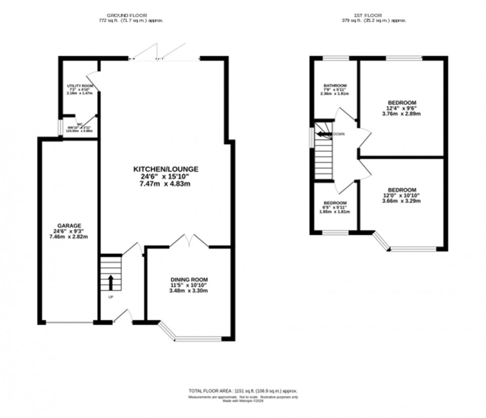 Floorplan for Arlington Drive, Macclesfield, SK11
