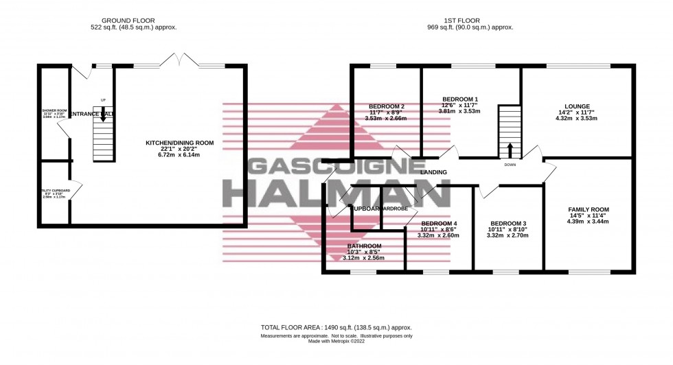 Floorplan for Fernwood, Marple Bridge, 