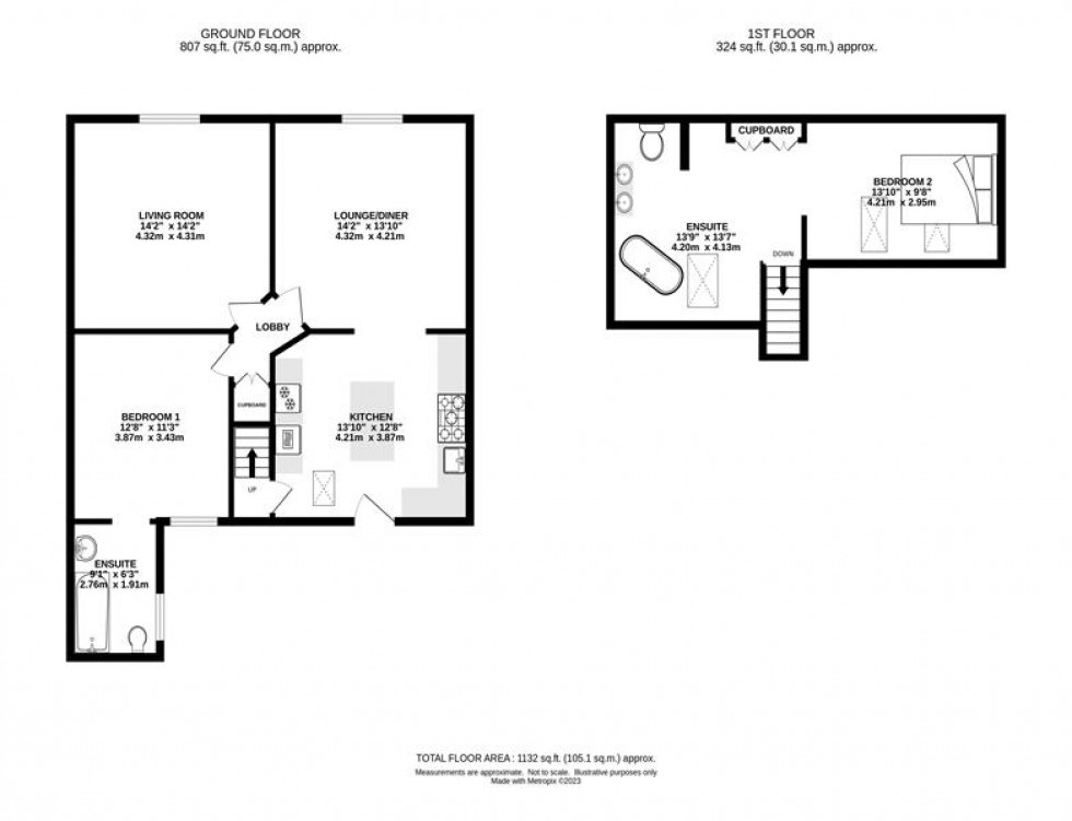 Floorplan for High Street West, Glossop