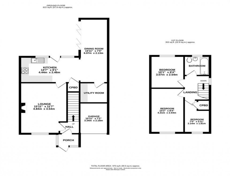 Floorplan for Greggs Avenue, Chapel-En-Le-Frith, High Peak
