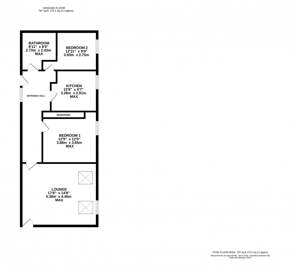 Floorplan for Rowarth, High Peak
